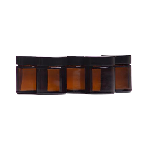 Amber Glass Jars