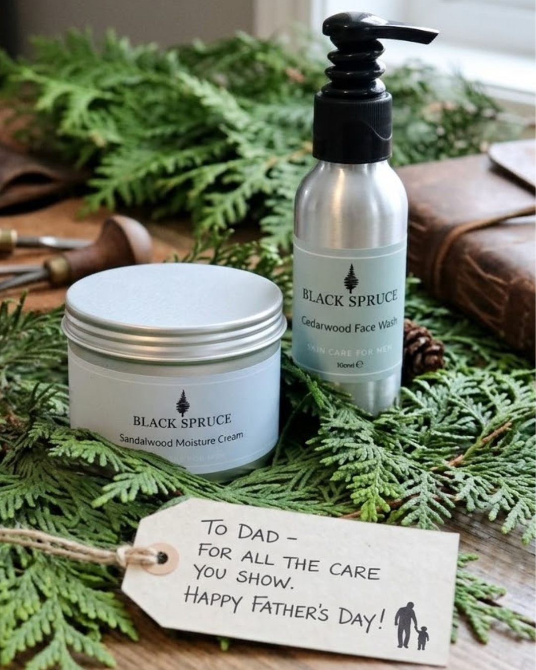 Father's Day Spruce &amp; Sandalwood Gift Set