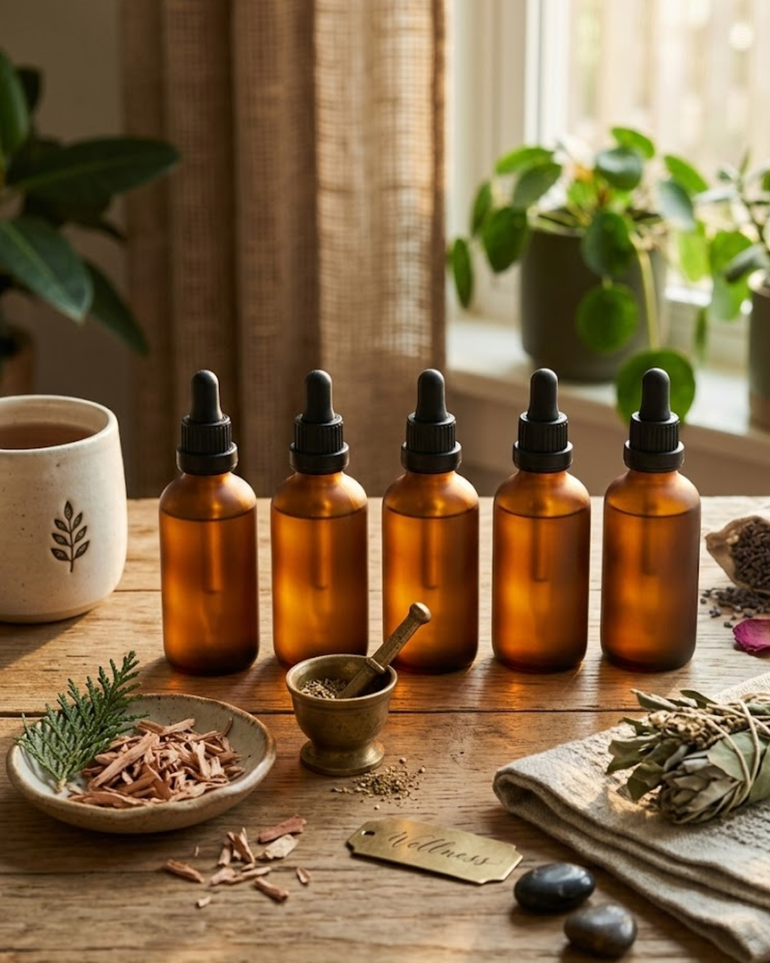 Amber Glass Bottles with Pipette Cap
