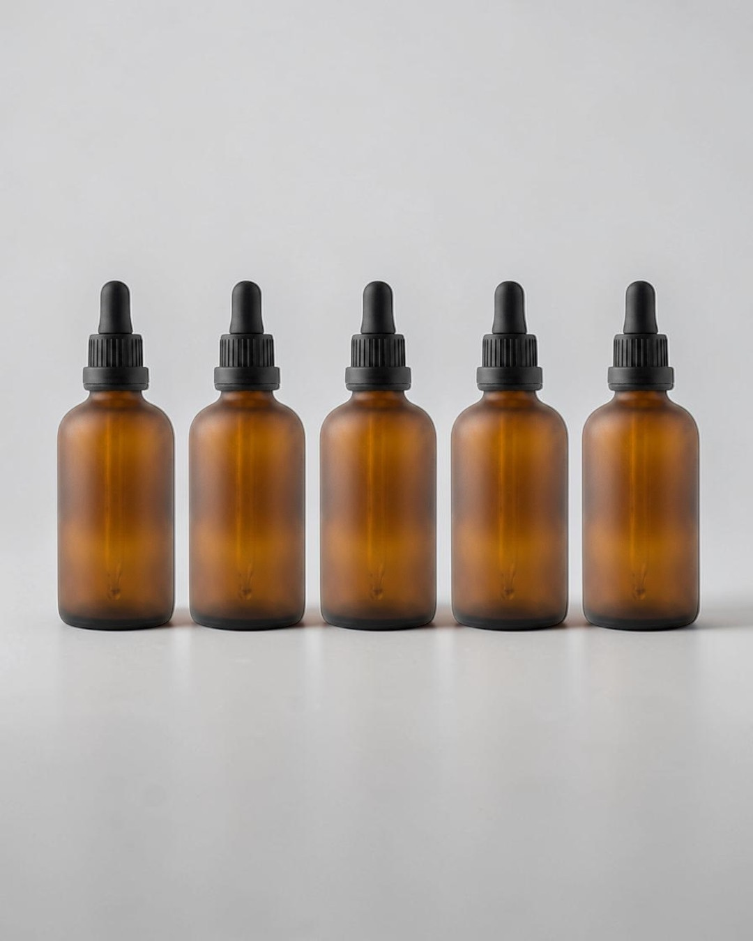 Amber Glass Bottles with Pipette Cap
