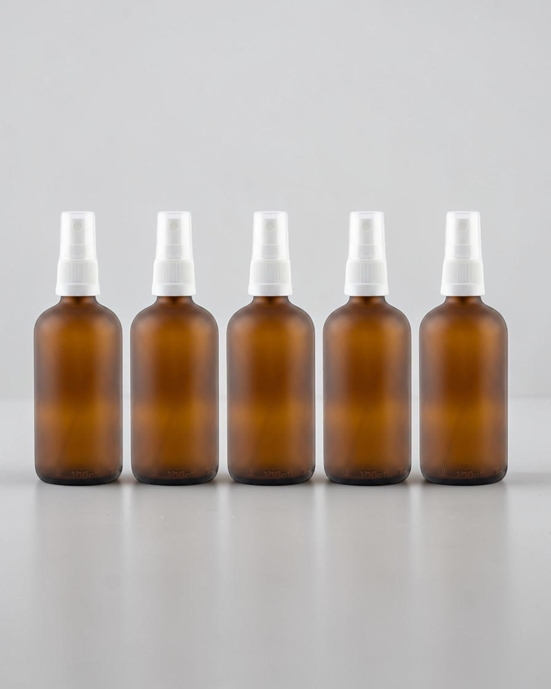Amber Glass Bottle with Atomiser Top