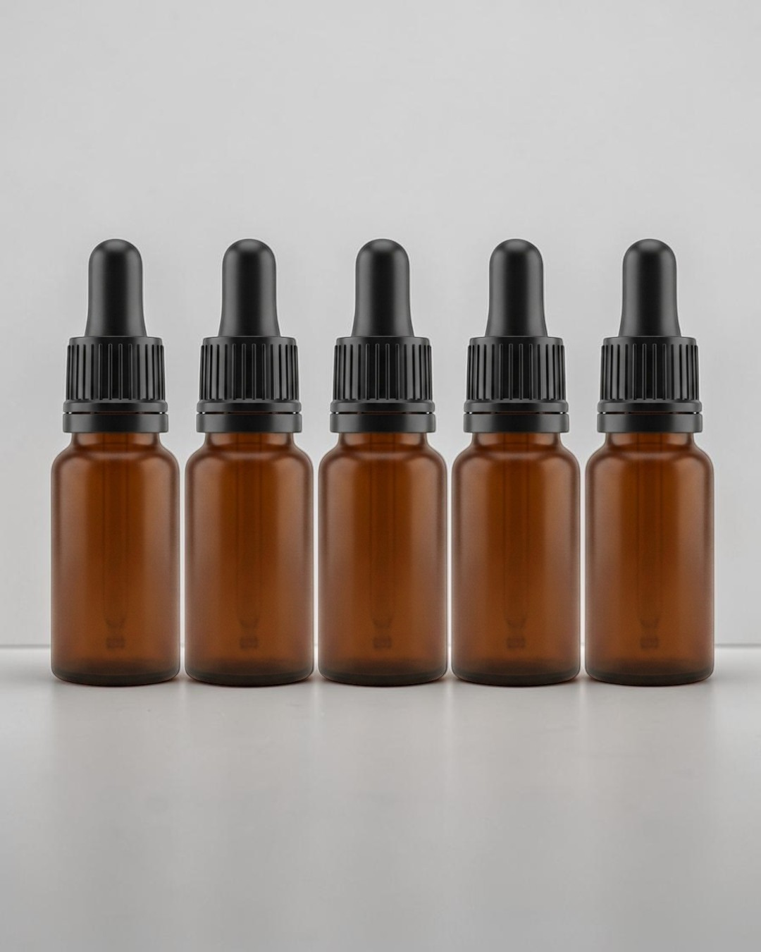 Amber Glass Bottles with Pipette Cap