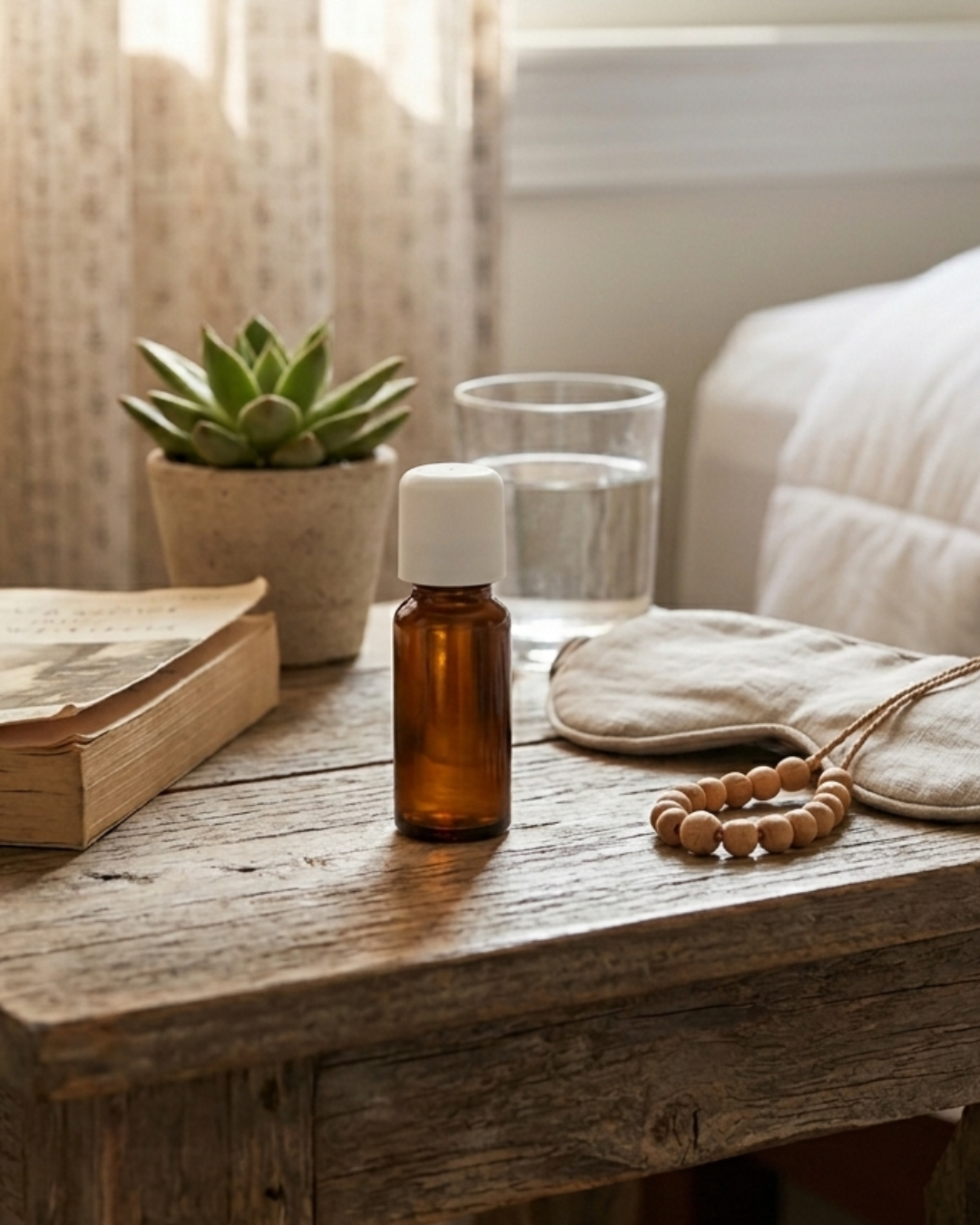 Amber Glass Bottles with White Cap