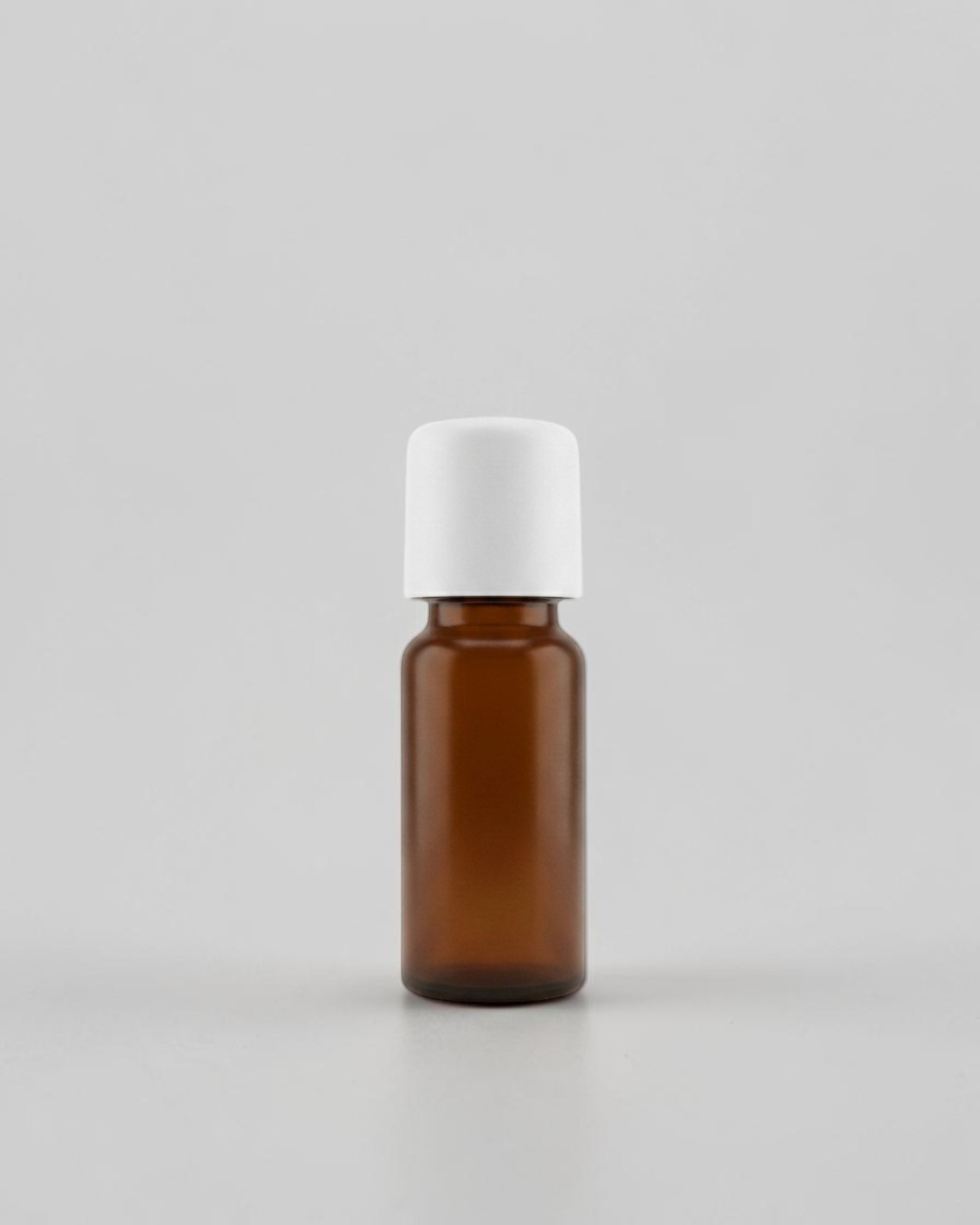 Amber Glass Bottles with White Cap