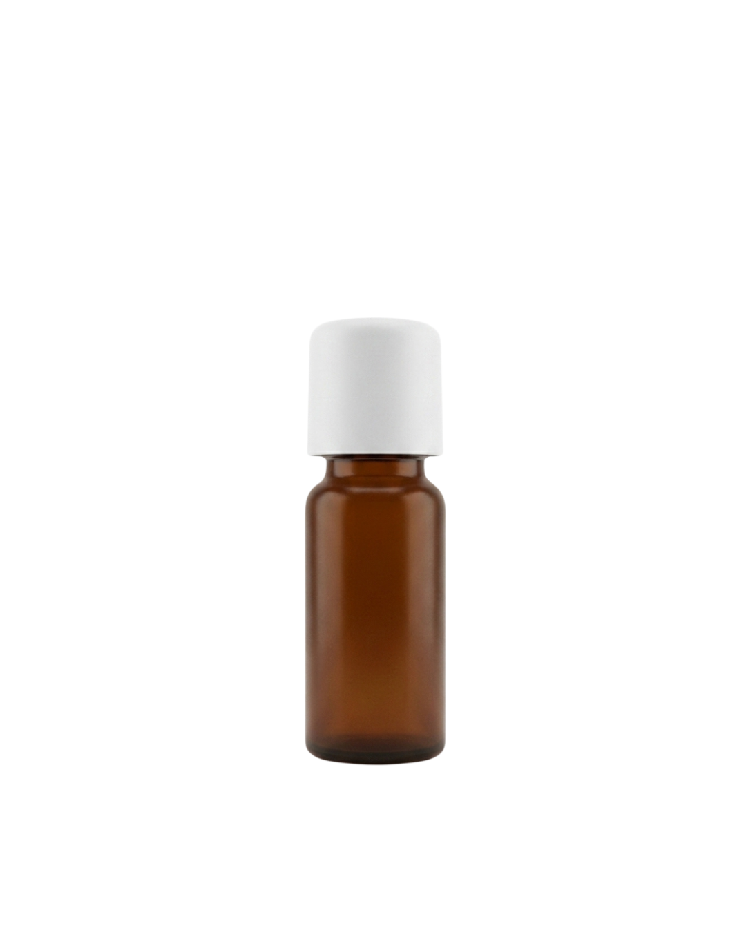 Amber Glass Bottles with White Cap