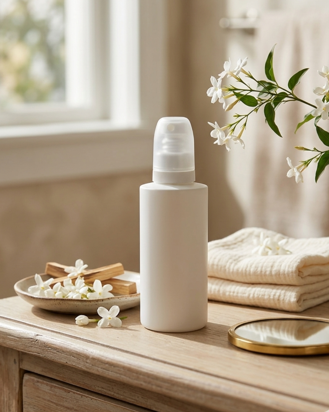 White Eco Bottles with Atomiser 150ml