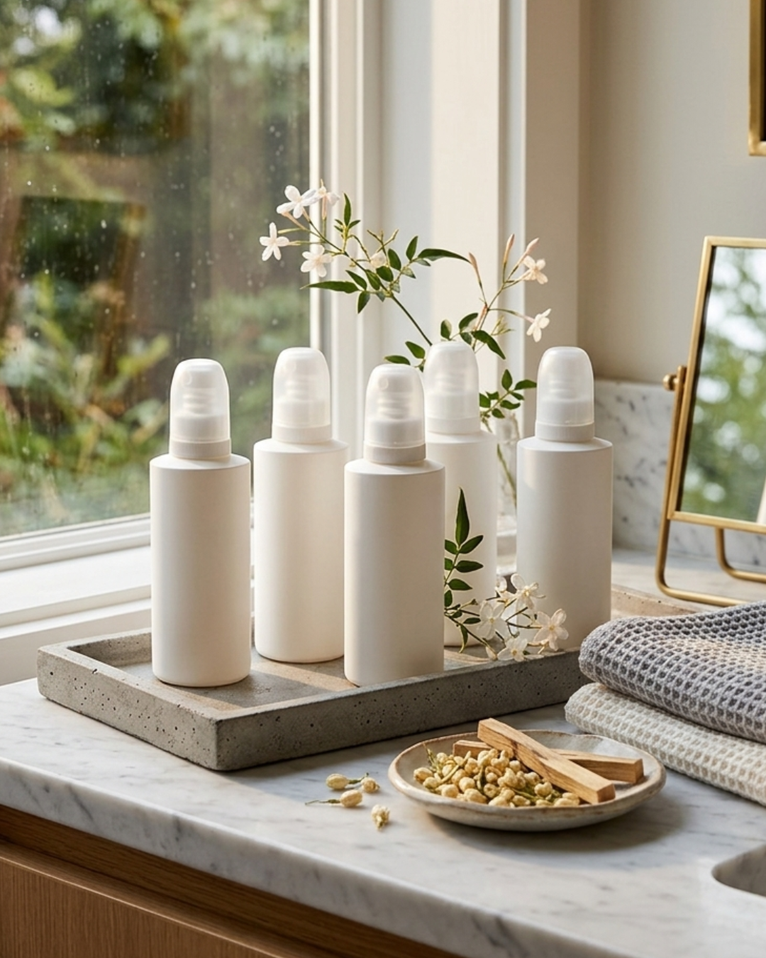 White Eco Bottles with Atomiser 150ml