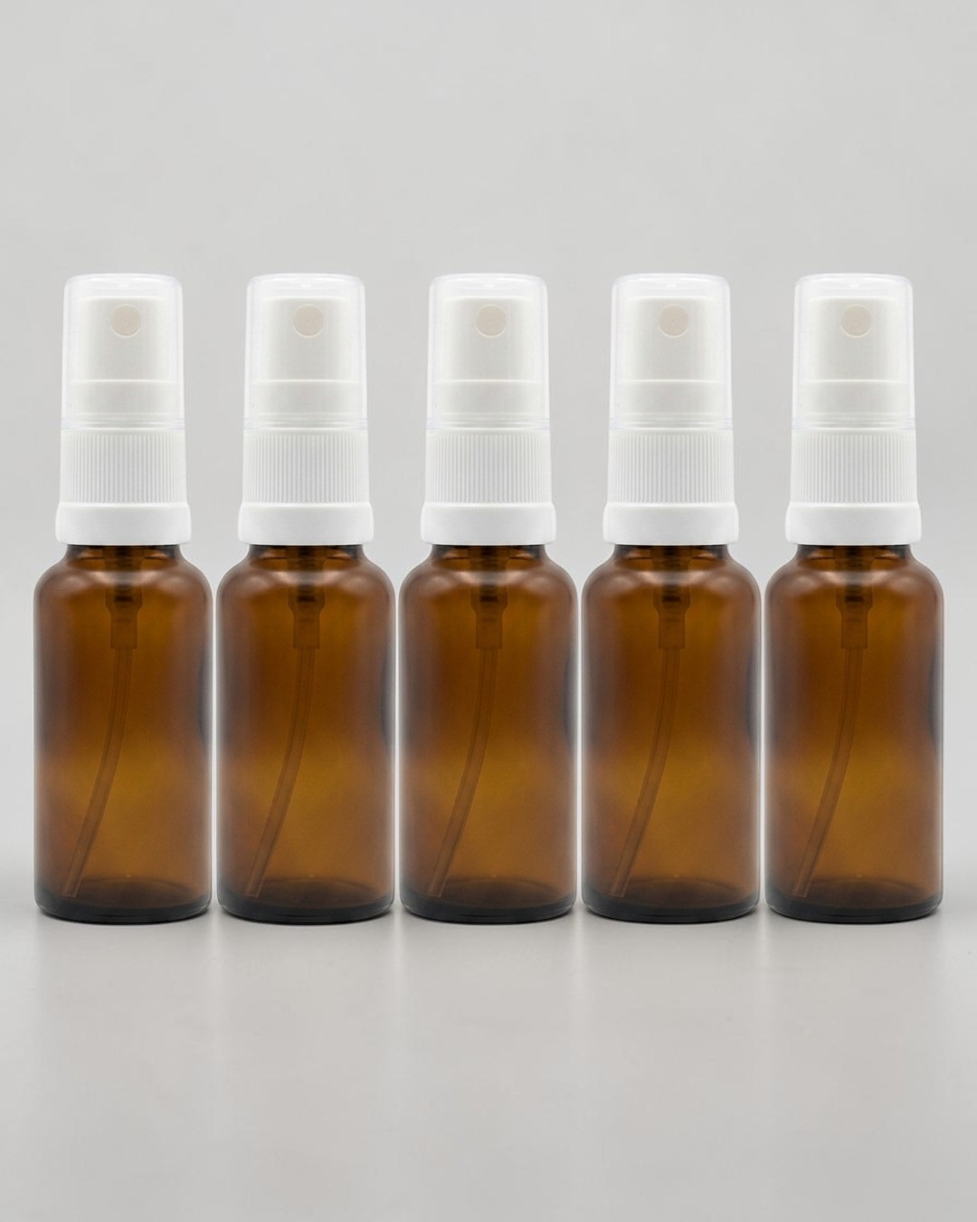 Amber Glass Bottle with Atomiser Top