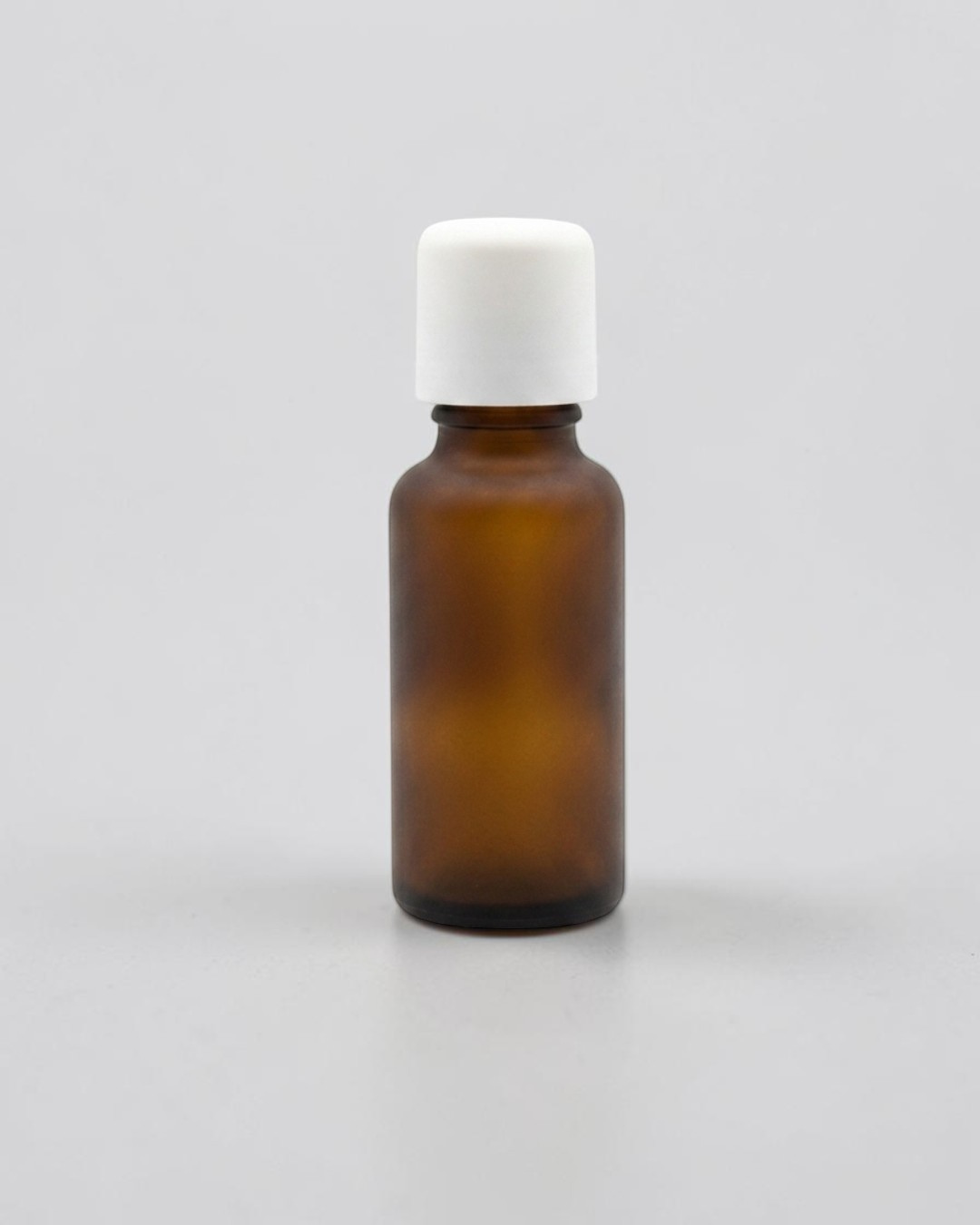 Amber Glass Bottles with White Cap