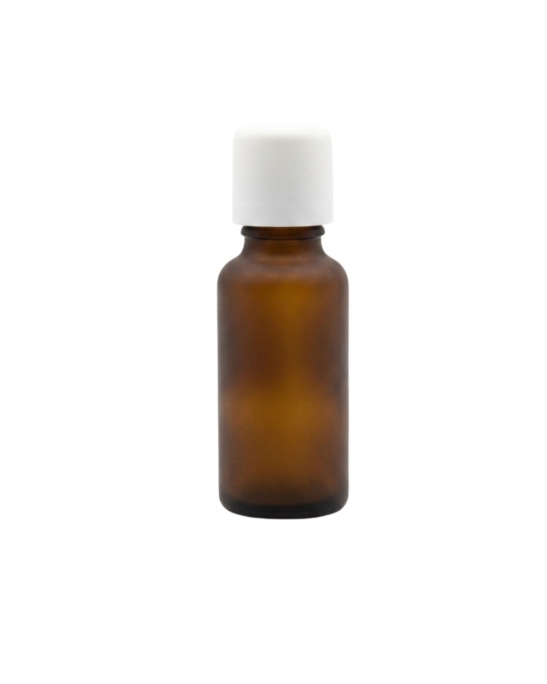 Amber Glass Bottles with White Cap
