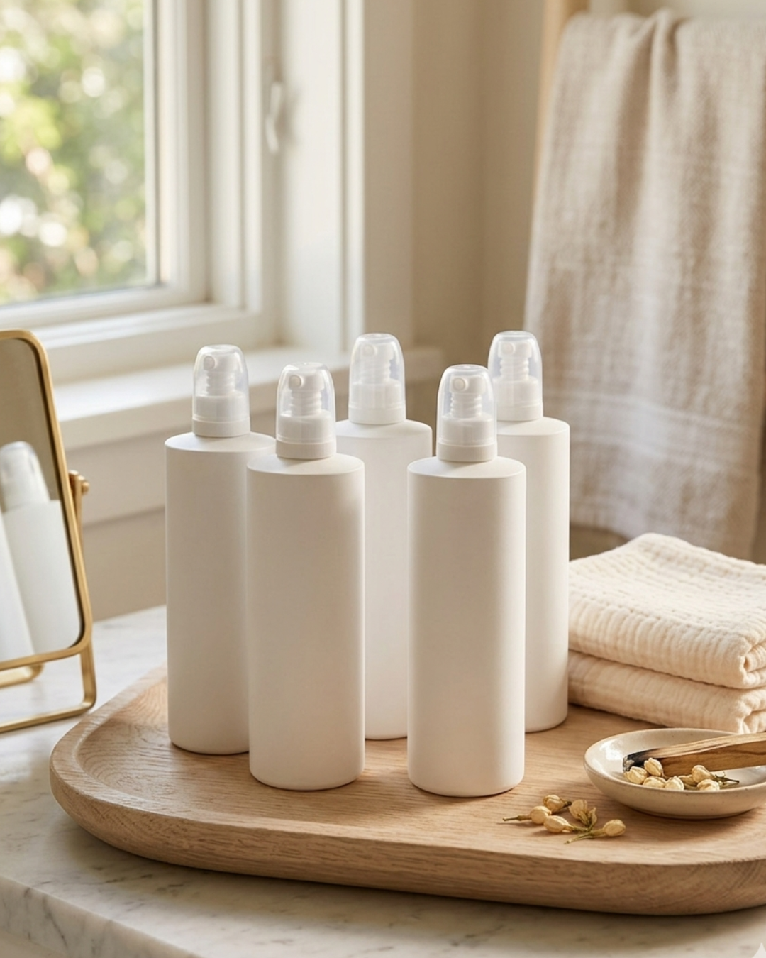 White Eco Bottles with Atomiser 150ml