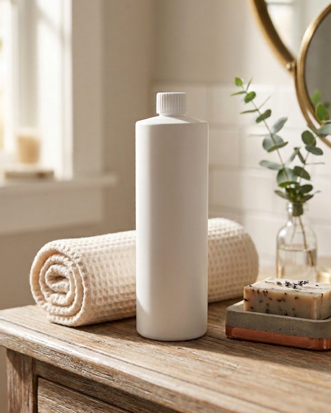 White Eco Bottles with screw cap